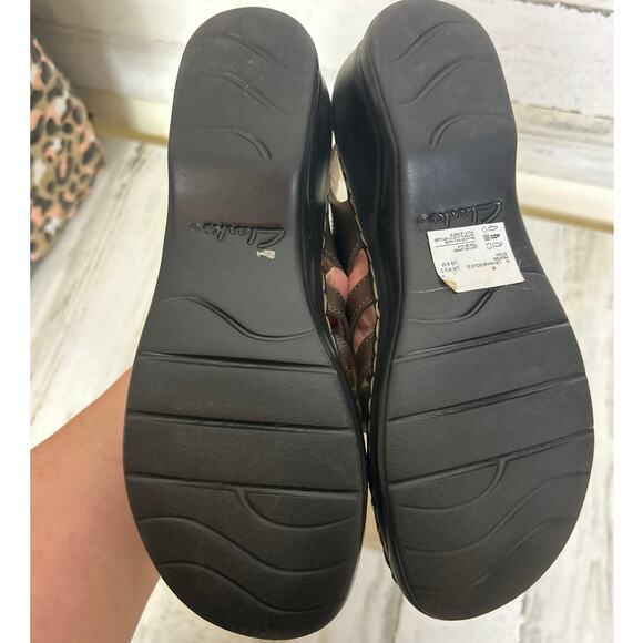 Clarks womens 8.5 LexiMarigold bronze slingback slip on sandal leather open toe - Picture 7 of 8